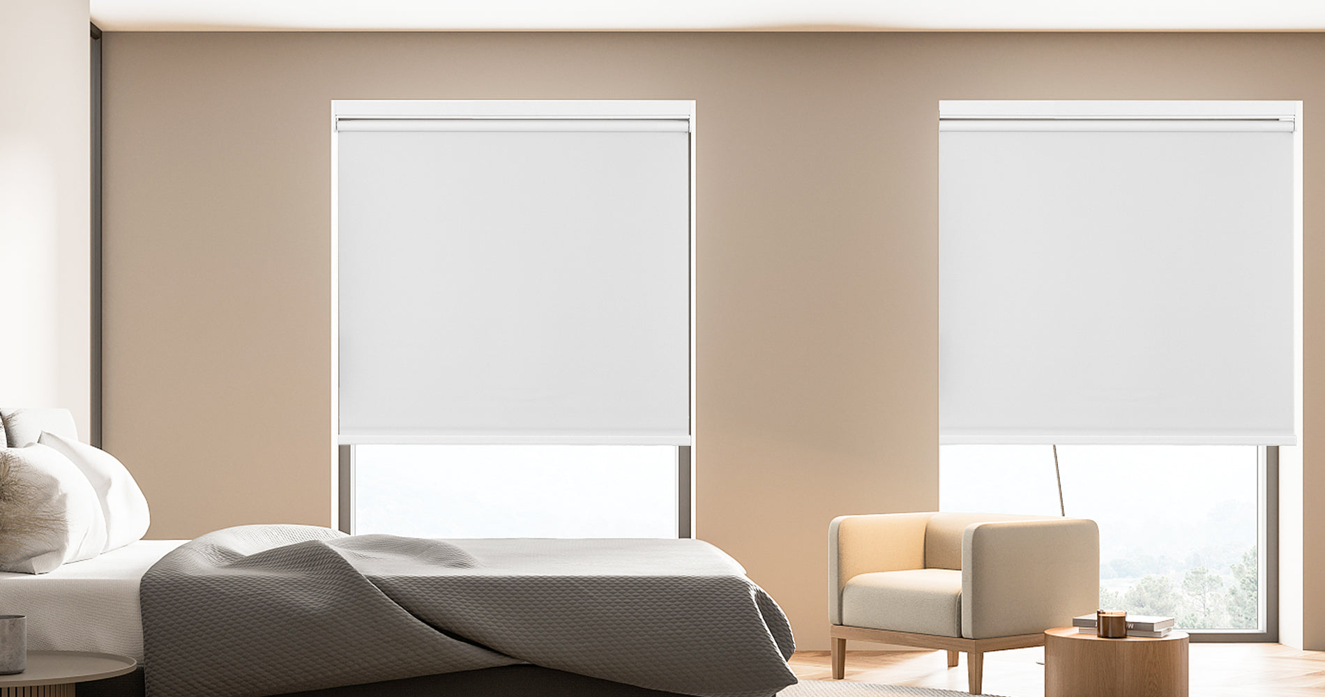 YOUR WINDOWS, YOUR WAY - Blackout Spring Roller Shades - Grandekor