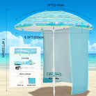 A beach umbrella watercolor design brings a serene vibe to the beach.