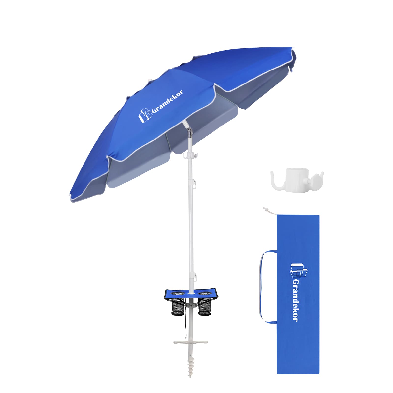 Grandekor beach umbrella carry bag & table & hook up