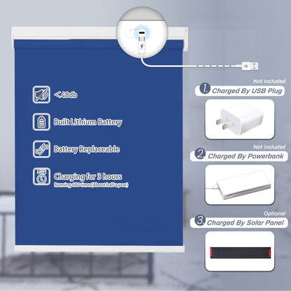 Motorized | Light Filtering | Rechargeable | Roller Shades | Customizable