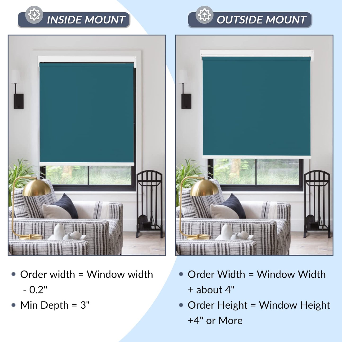 Motorized | Light Filtering | Rechargeable | Roller Shades | Customizable