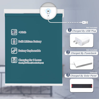 Motorized | Light Filtering | Rechargeable | Roller Shades | Customizable