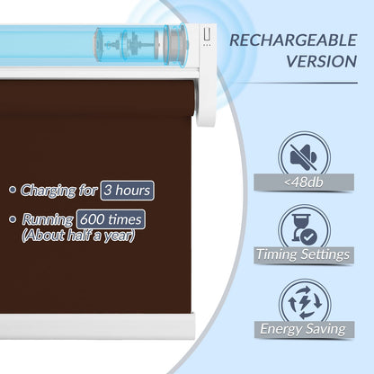 Motorized | Light Filtering | Rechargeable | Roller Shades | Customizable