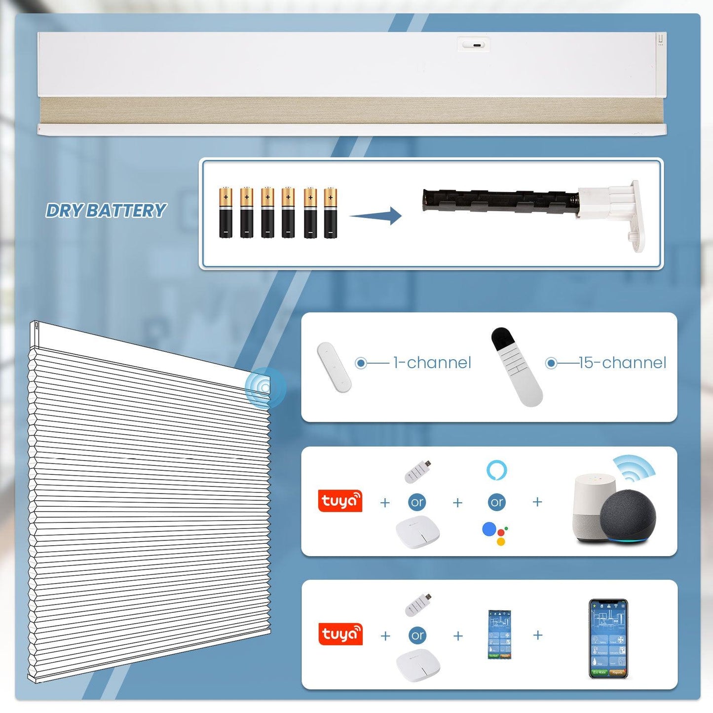 Grandekor-K100 Light Filtering Cellular Shades