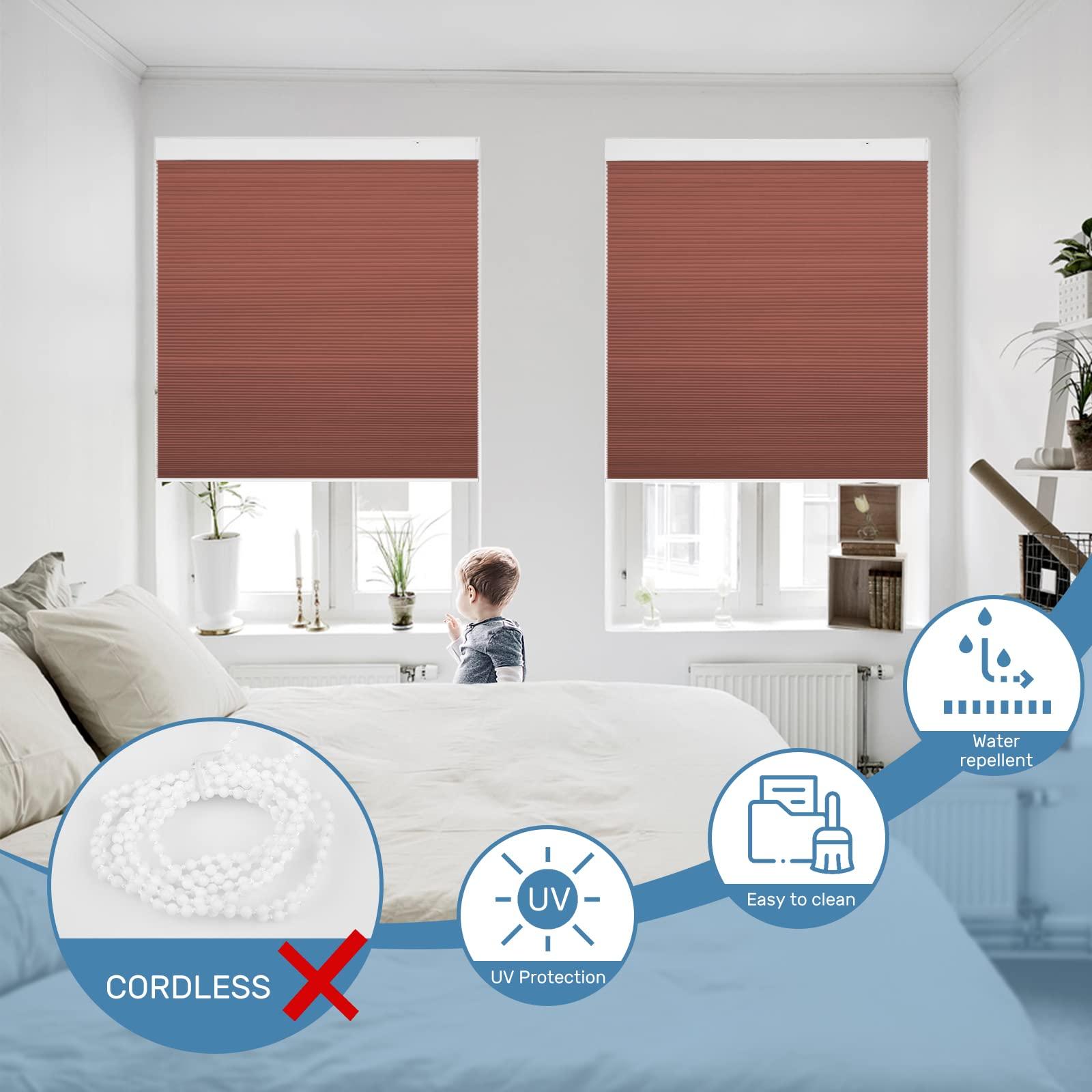 motorized light blocking honeycomb shades with remote control