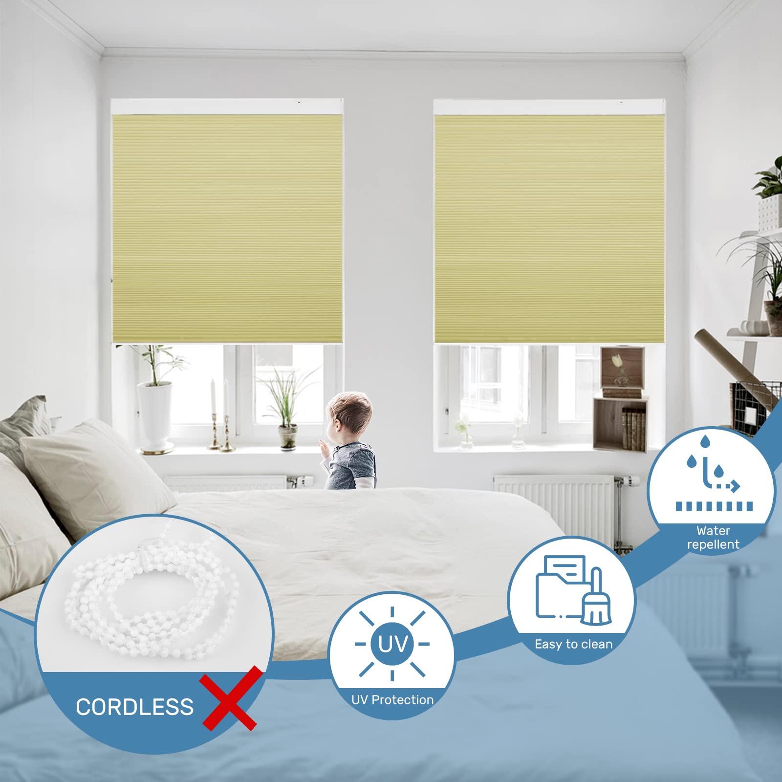 motorized light blocking honeycomb shades with remote control