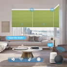 Motorized cellular shades remote and alexa controlled blinds