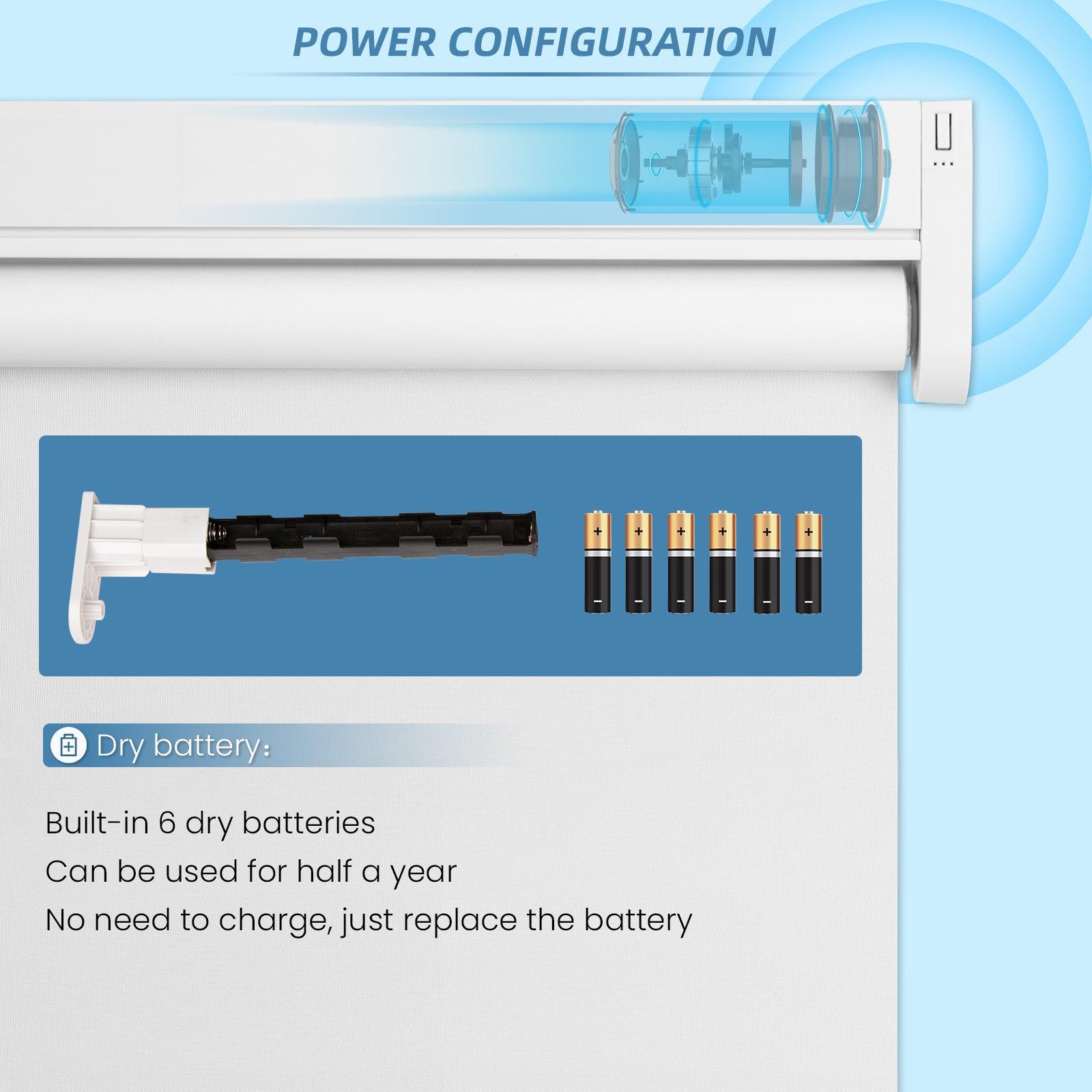 dry battery charged for roller blinds which are automatic controlled.