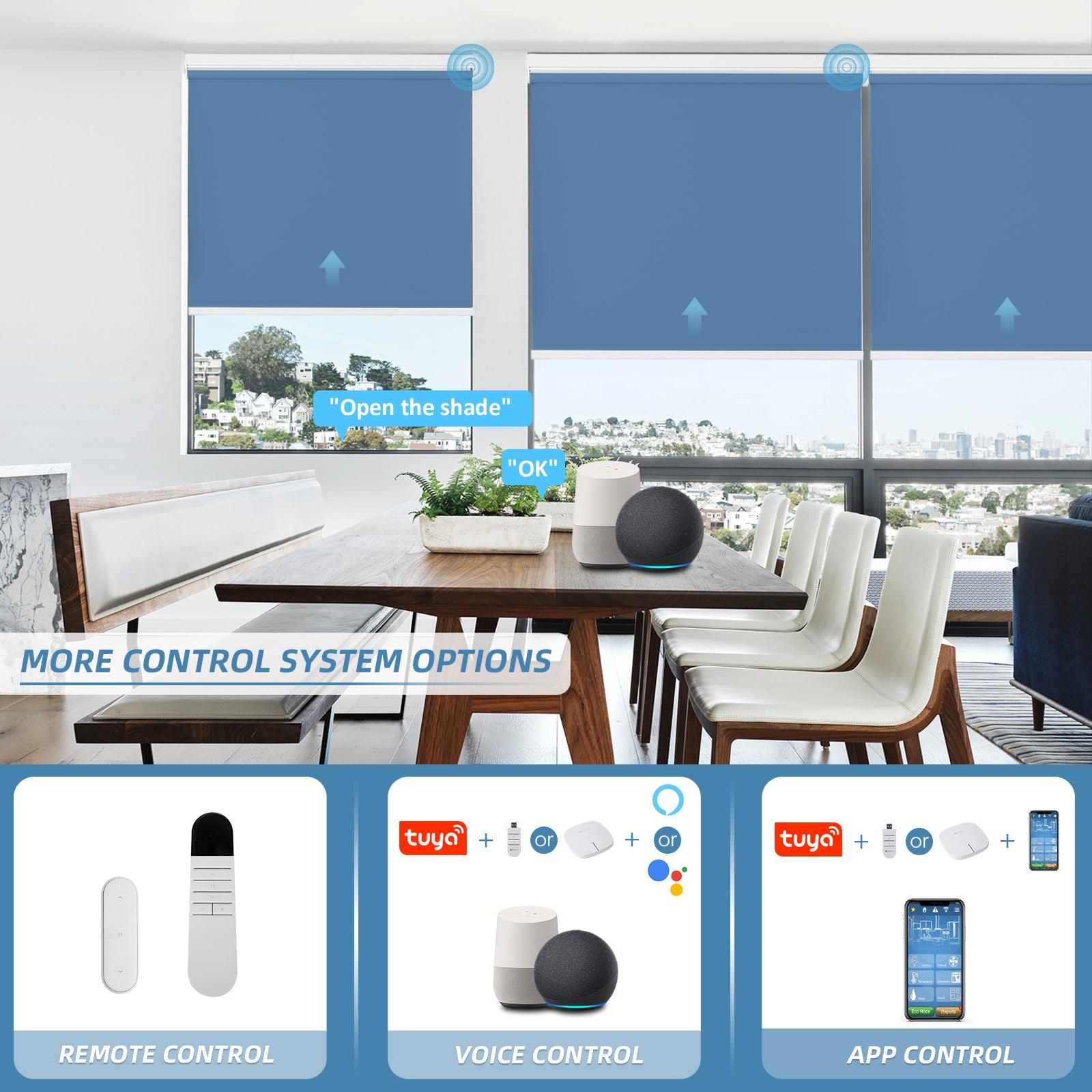 roller shades with remote control, App control and voice control