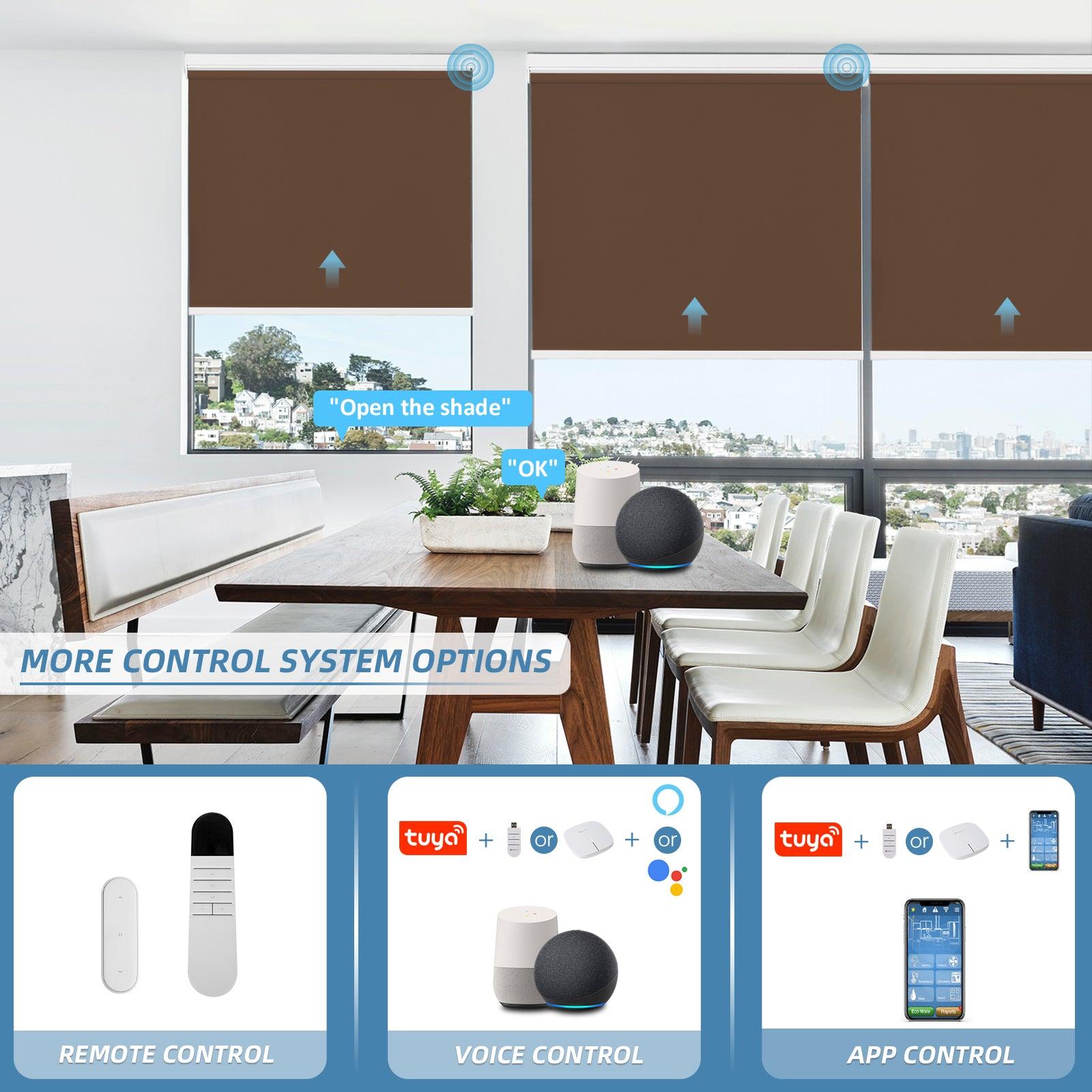 roller shades with remote control, App control and voice control