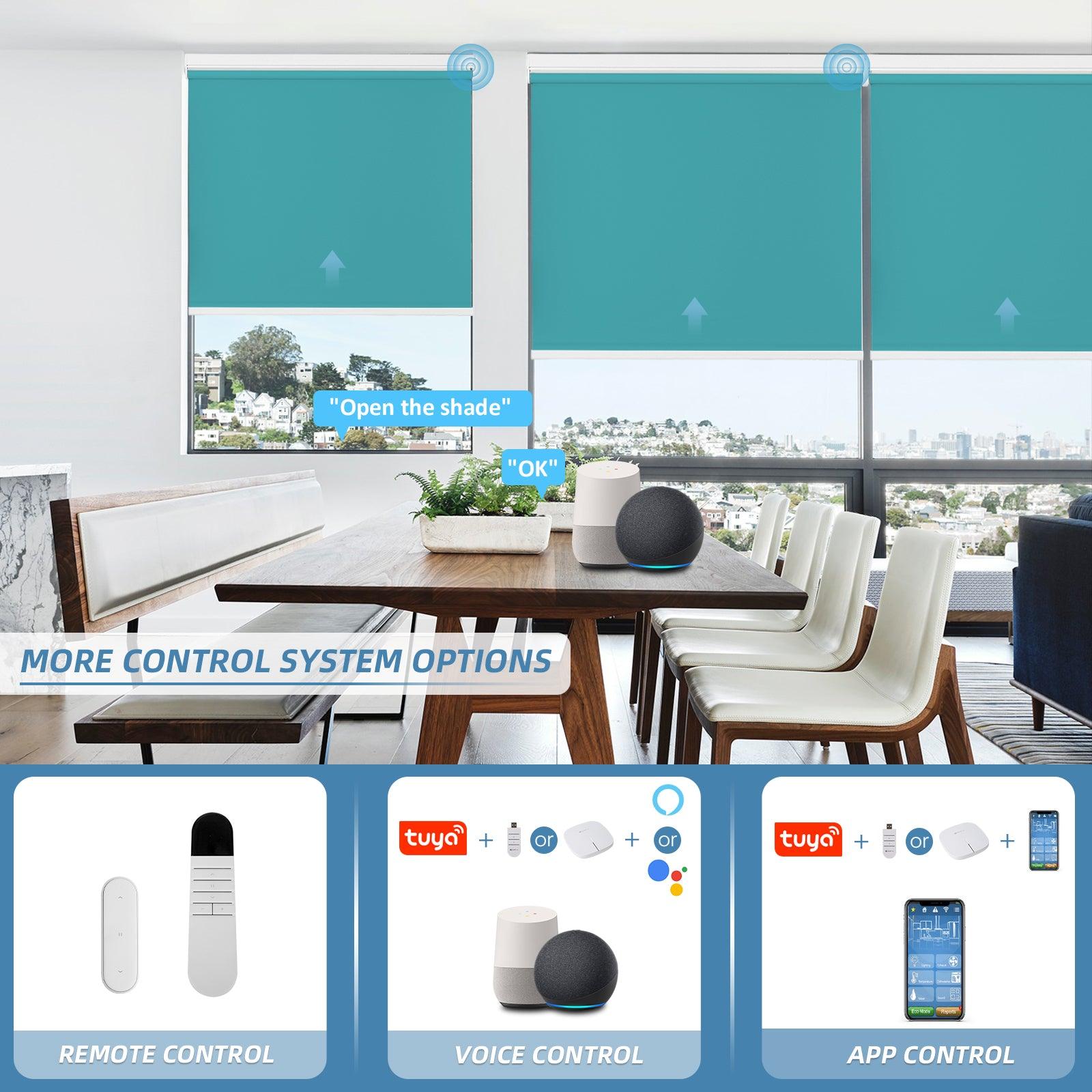 roller shades with remote control, App control and voice control