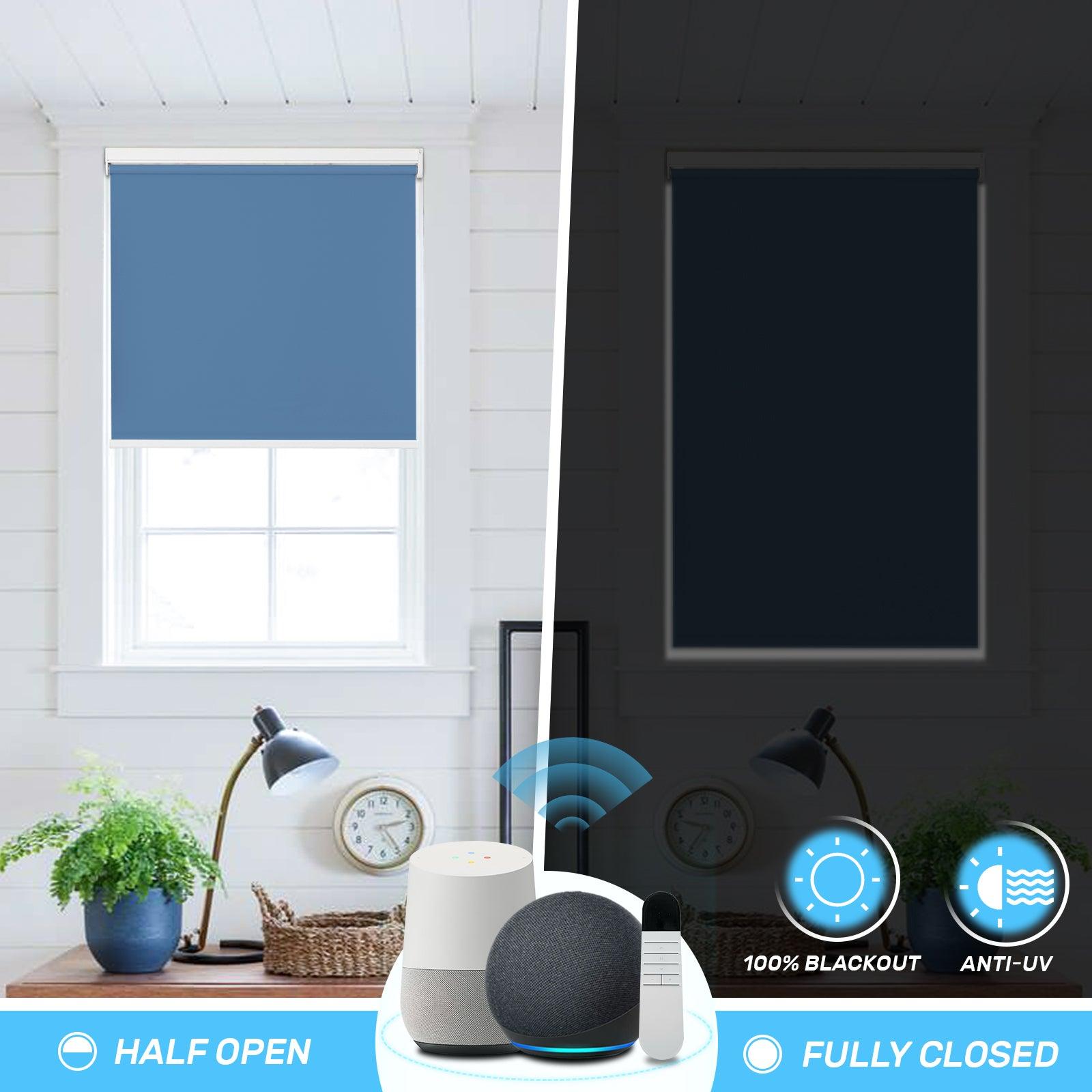 light blocking roller shades with smart control