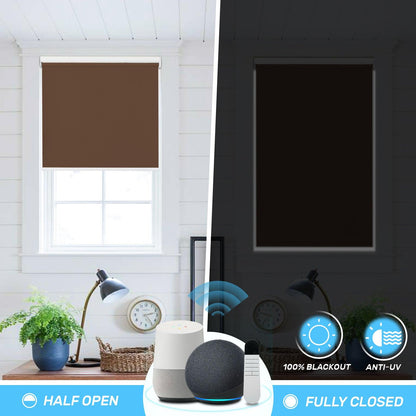 light blocking roller shades with smart control