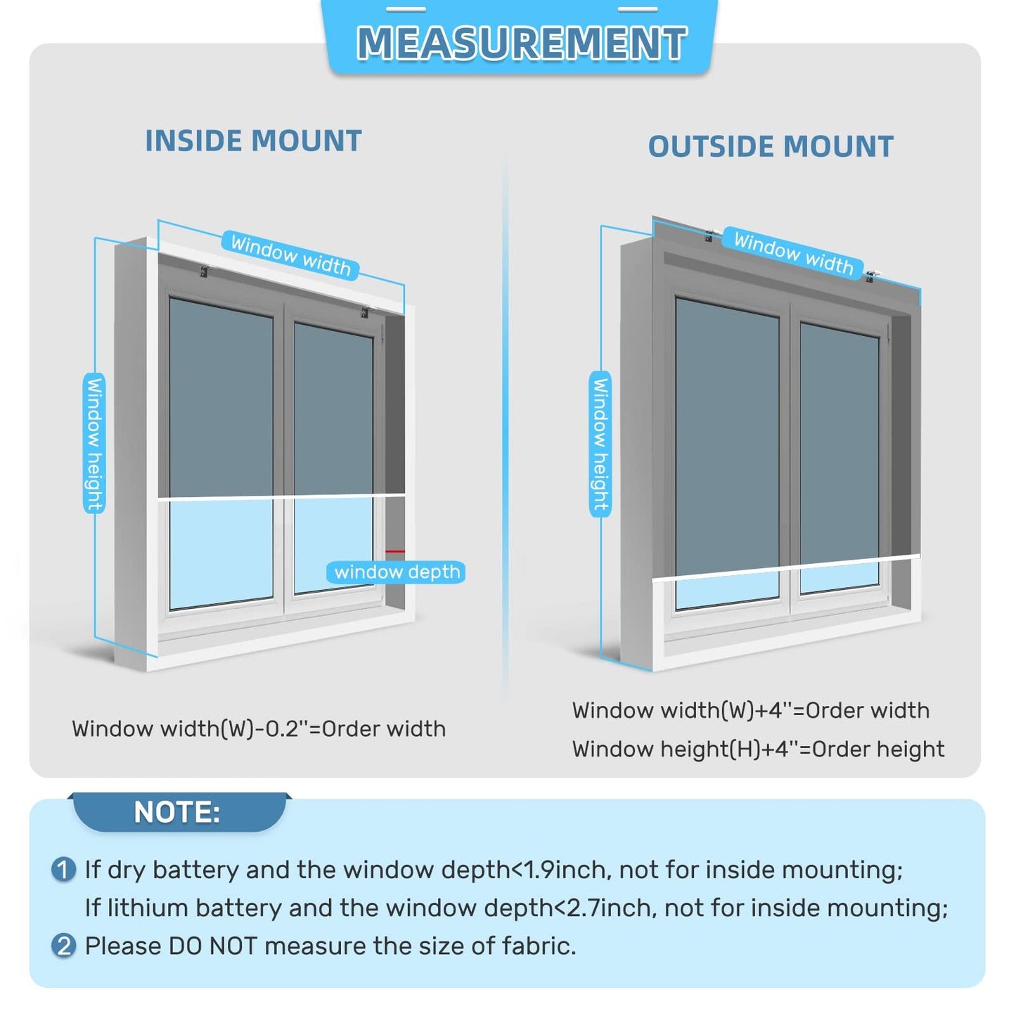 how to measure roller shades