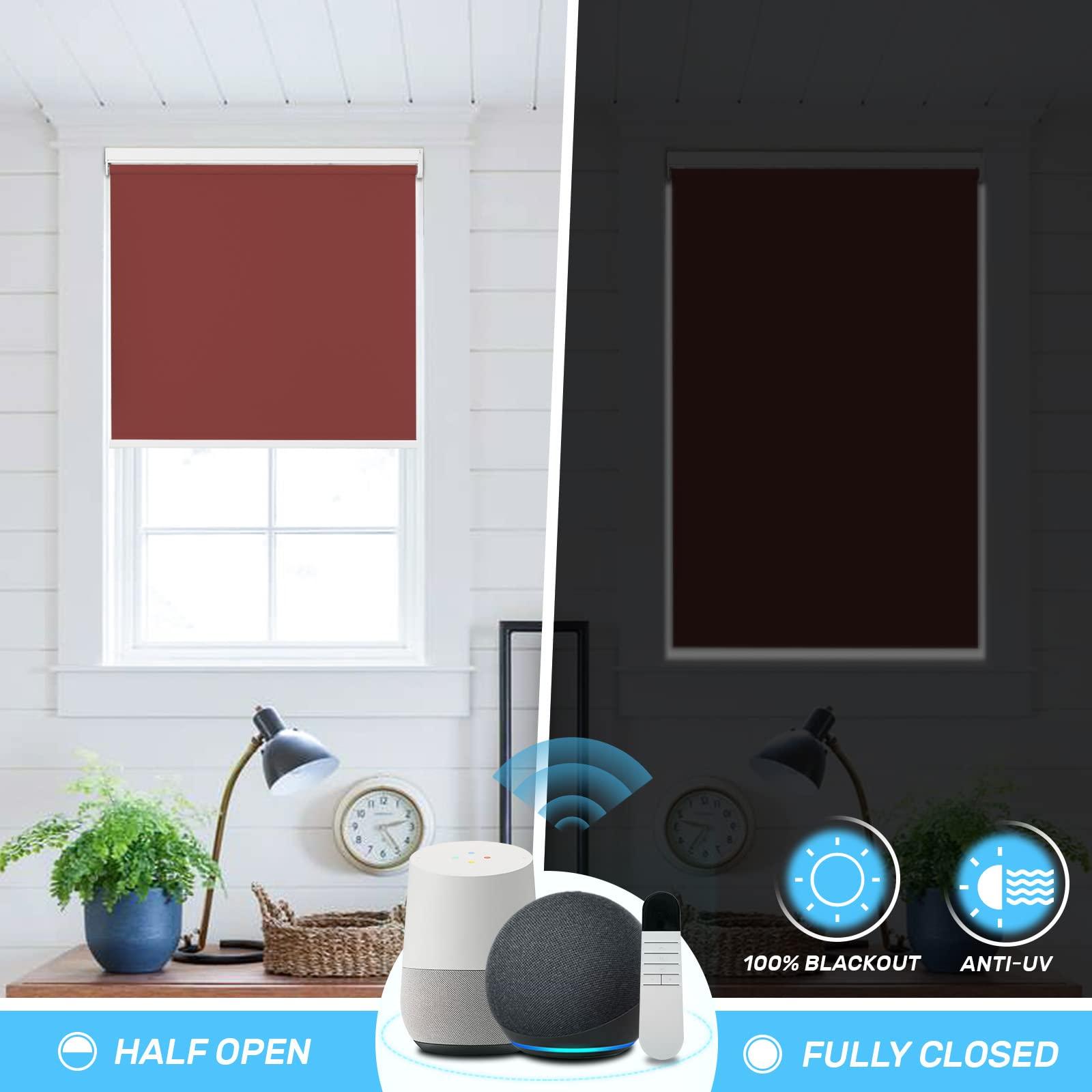 light blocking roller shades with smart control