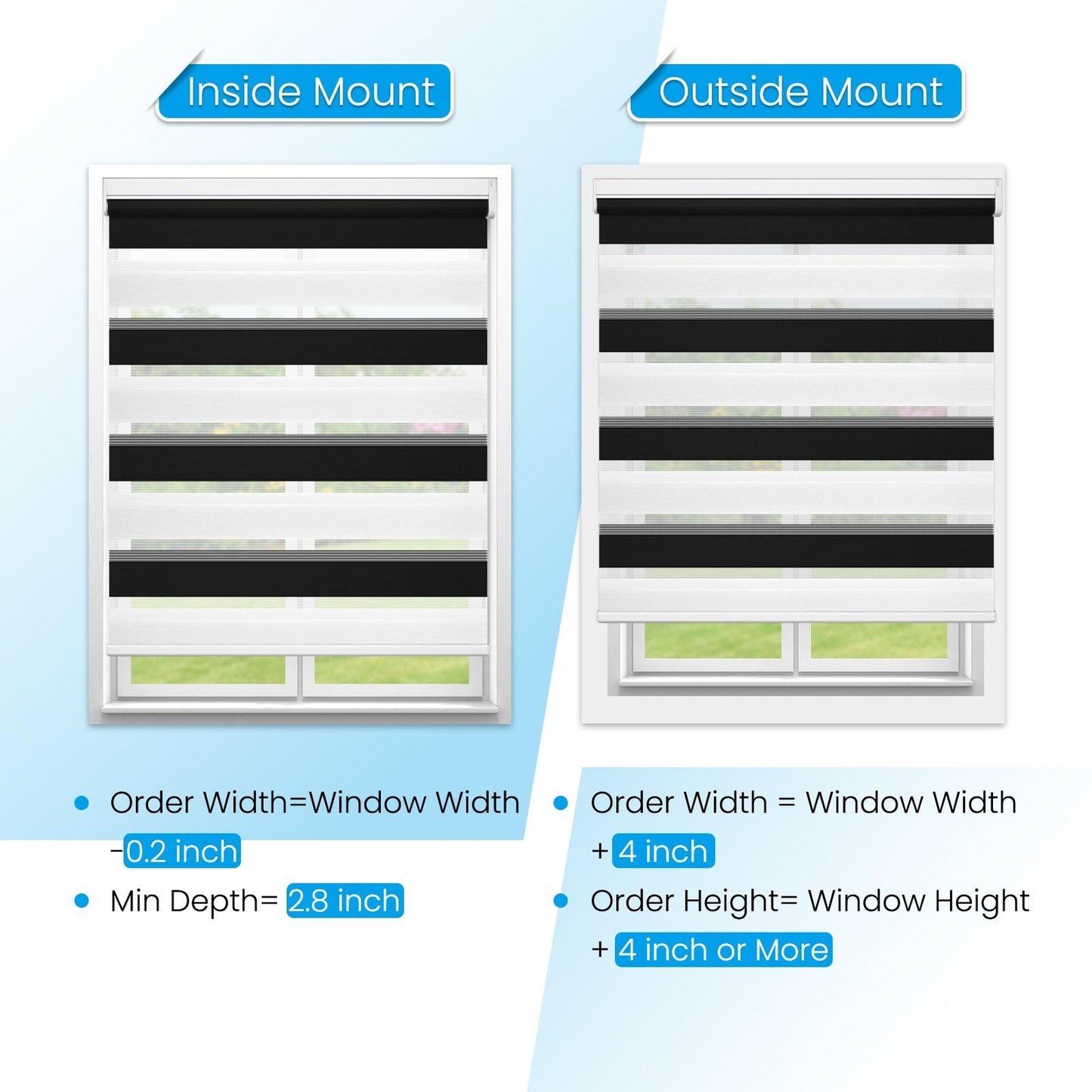 Grandekor-M130/M330 Light Filtering Zebra Shades