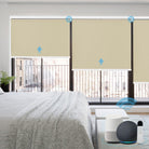 living room roller blinds with motorized control