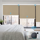 living room roller blinds with motorized control