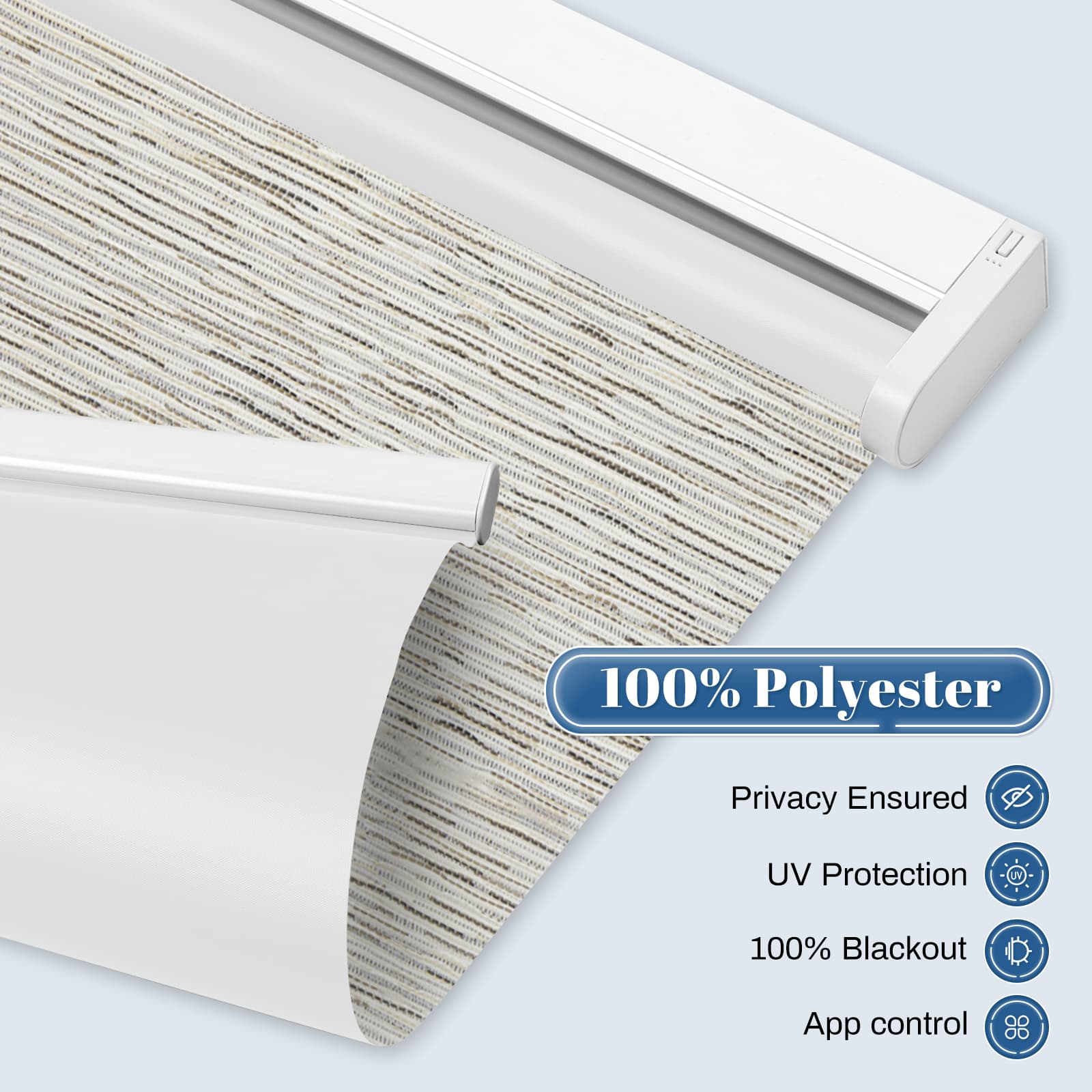 automated motorized shades with high quality fabric