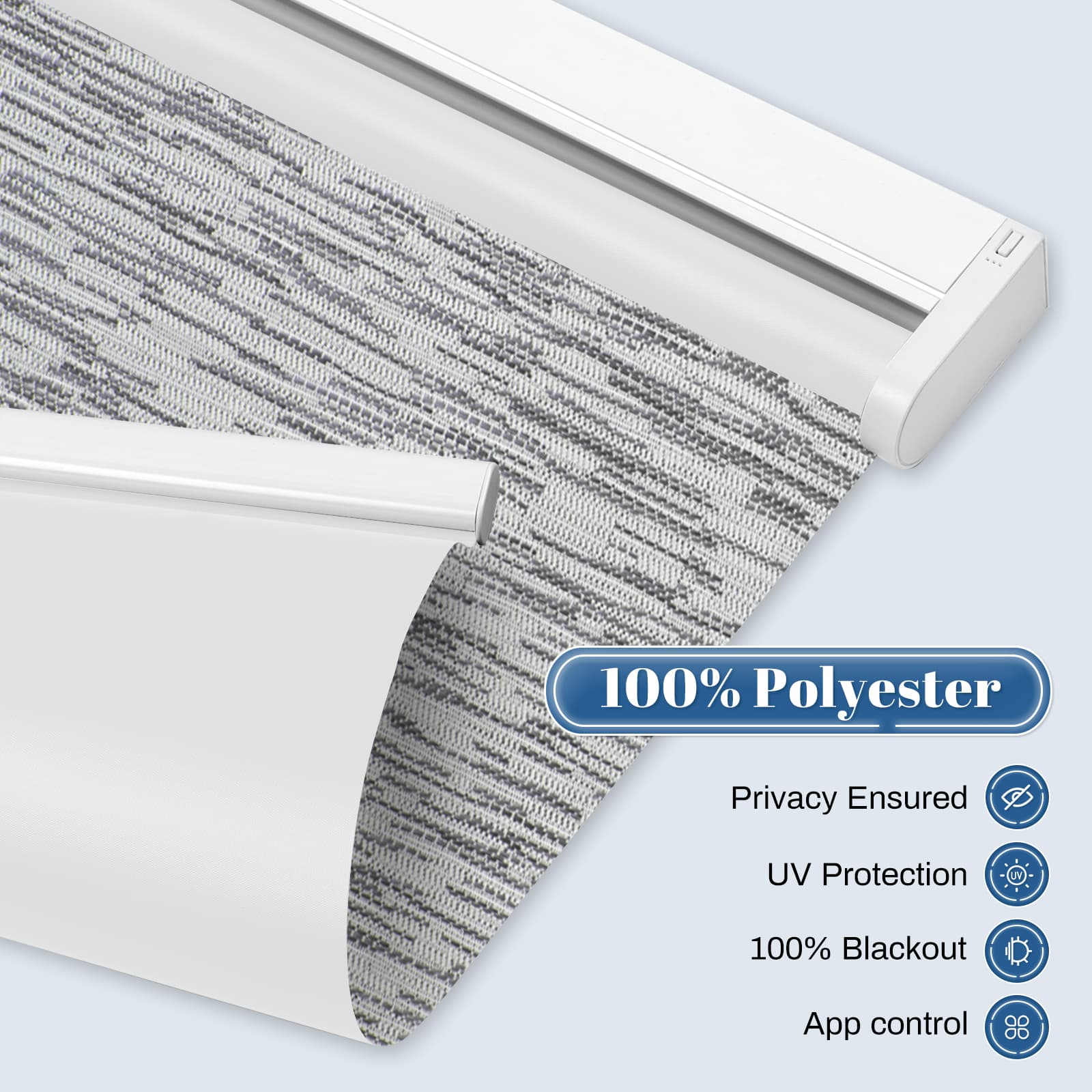automated motorized shades with high quality fabric