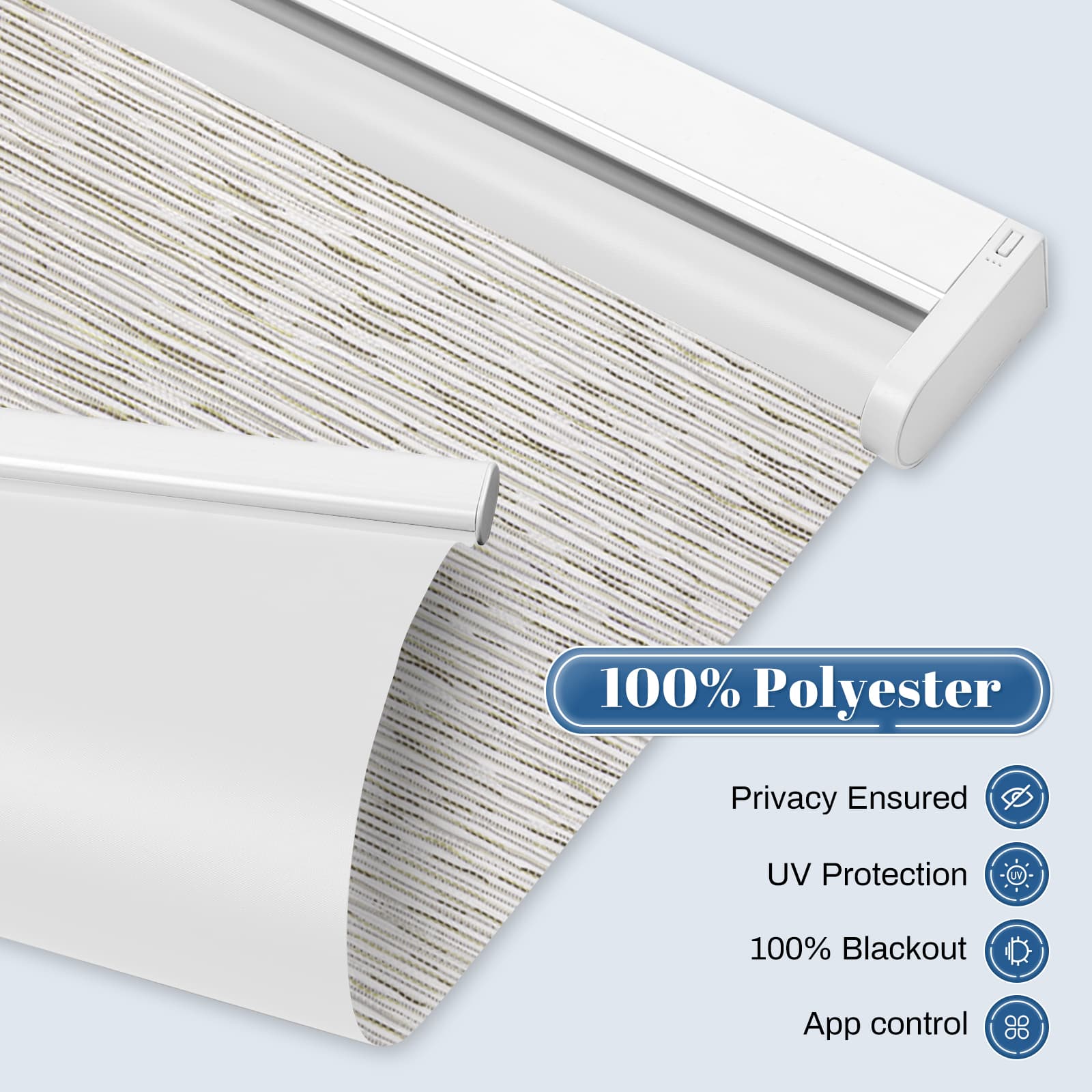 automated motorized shades with high quality fabric