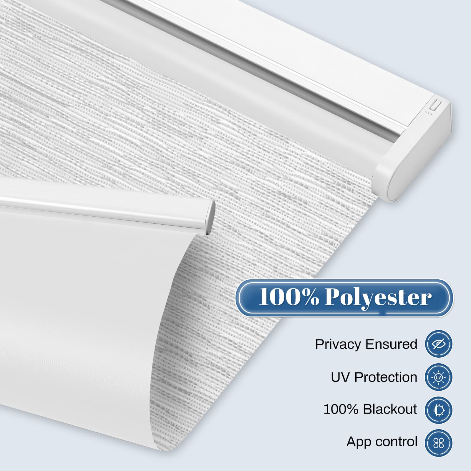 automated motorized shades with high quality fabric