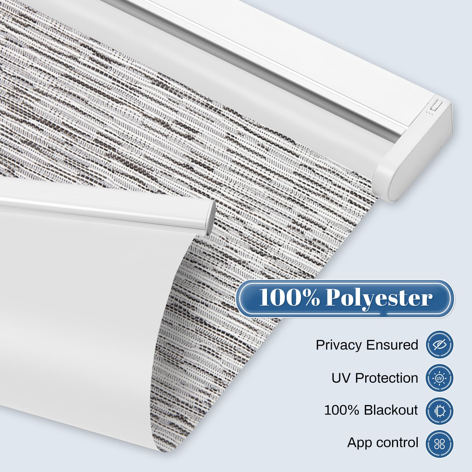 automated motorized shades with high quality fabric