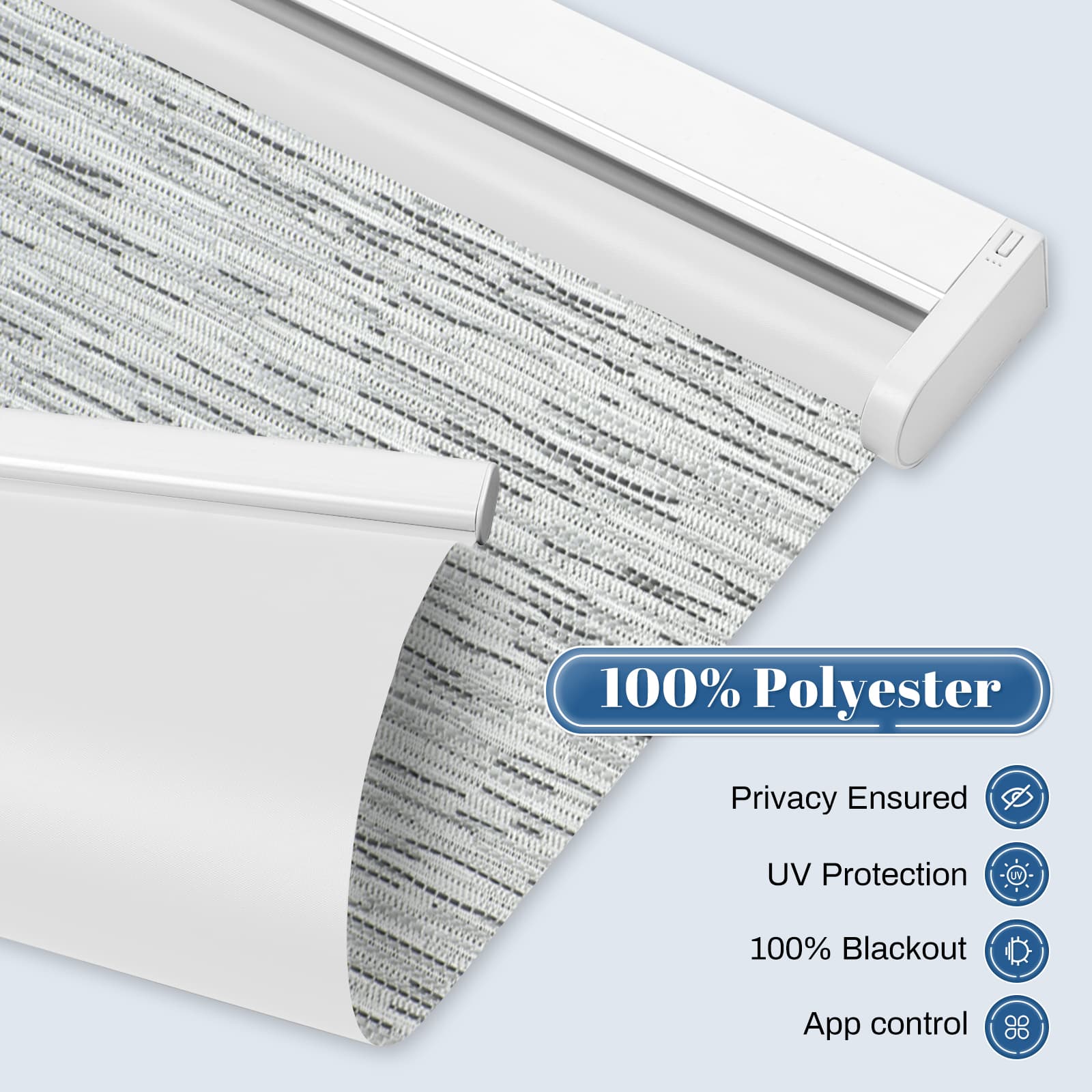 automated motorized shades with high quality fabric
