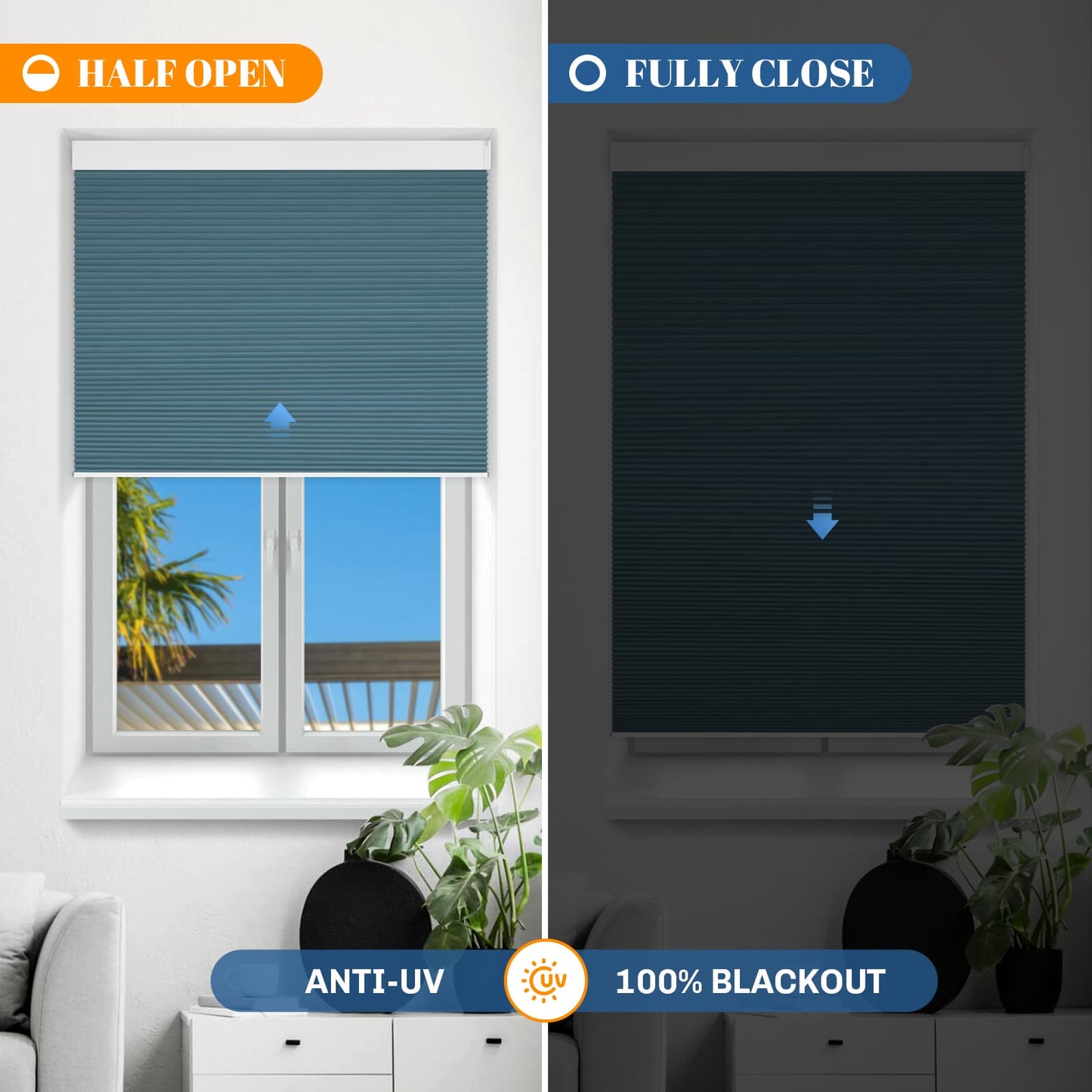 electric blockout blinds with anti-uv and 100% blackout