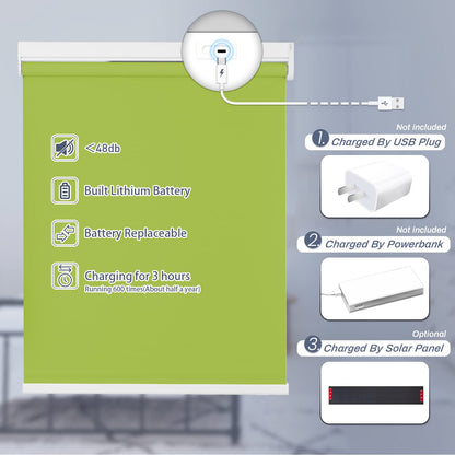 Motorized | Light Filtering | Rechargeable | Roller Shades | Customizable