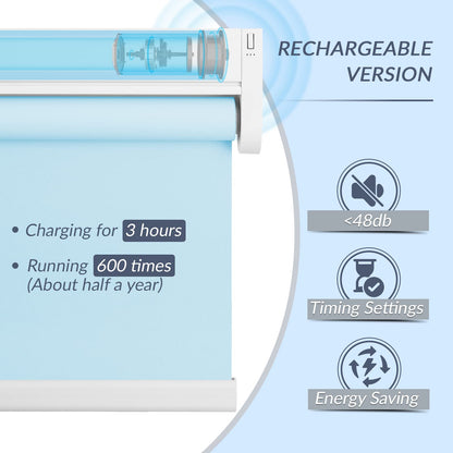 Motorized | Light Filtering | Rechargeable | Roller Shades | Customizable