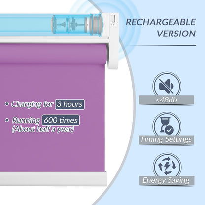 Motorized | Light Filtering | Rechargeable | Roller Shades | Customizable