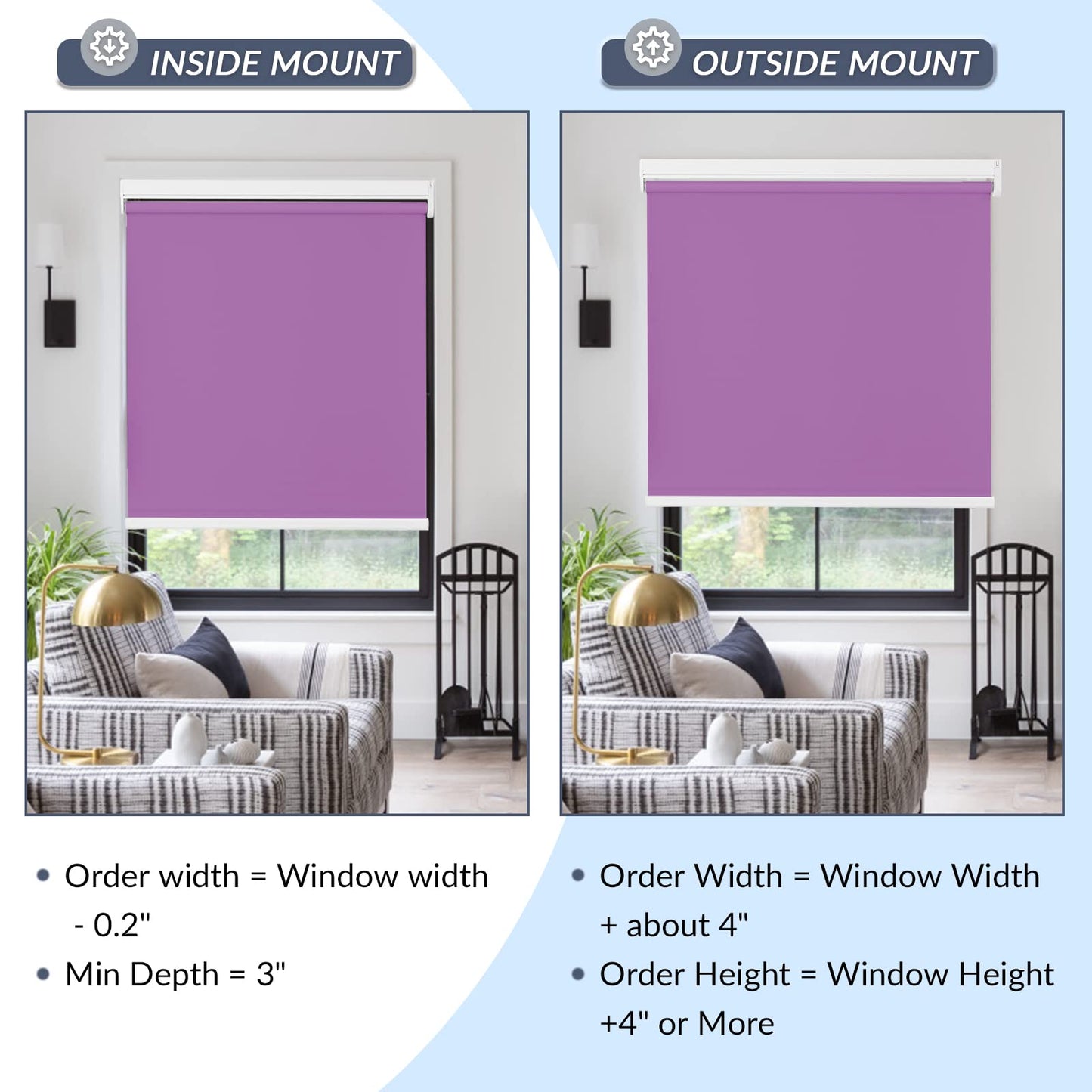 Motorized | Light Filtering | Rechargeable | Roller Shades | Customizable